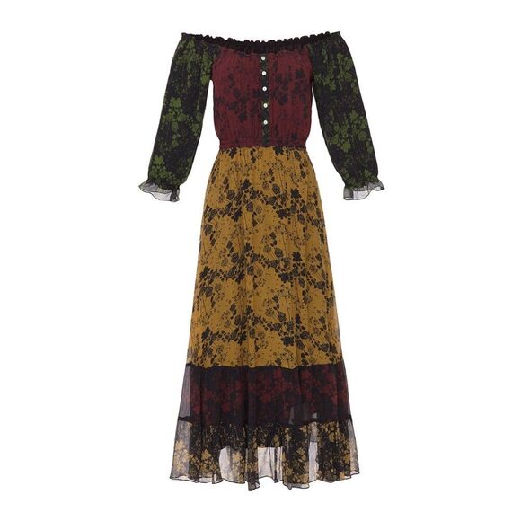 Free People x Carolina K Alexa Off Shoulder Chiffon Dress - Picture 5 of 10